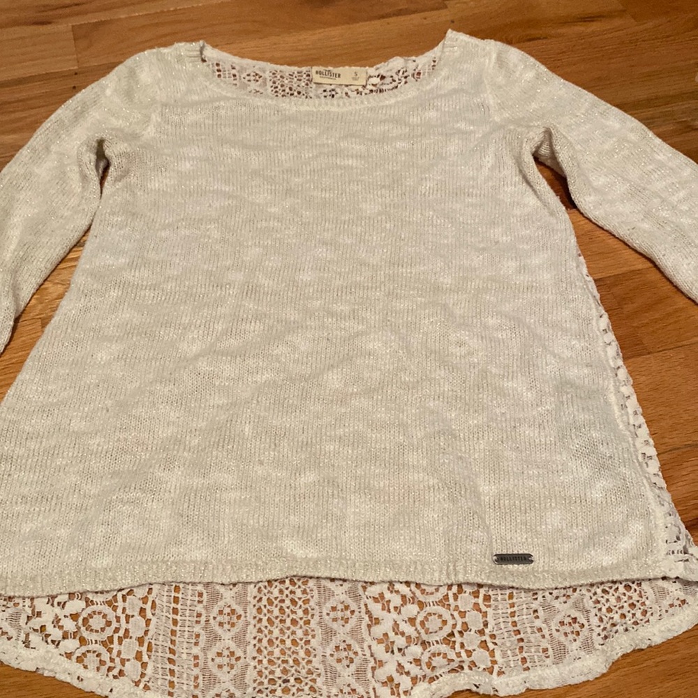 Womens Hollister sweater see-through back size small